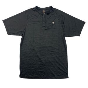 TBMPOY Henley Shirt Mens M Medium Black Camo Mesh Active Training Sports Workout